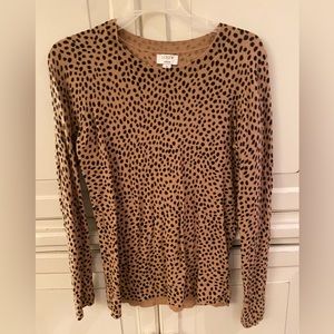 JCrew Teddie Sweater in Animal Print